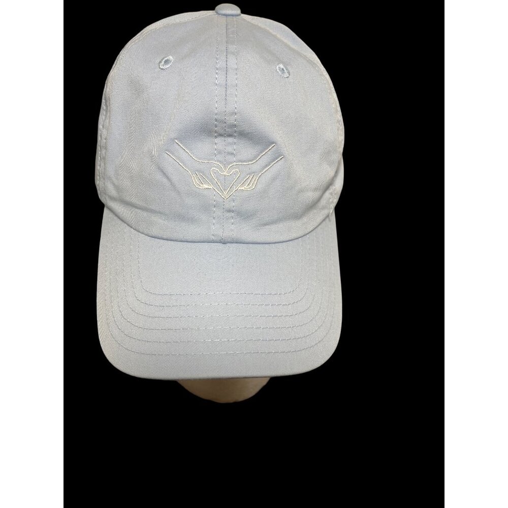 New Urban Outfitters Heart Hand Light Blue Ball Cap Hat Adult Cotton Adjustable